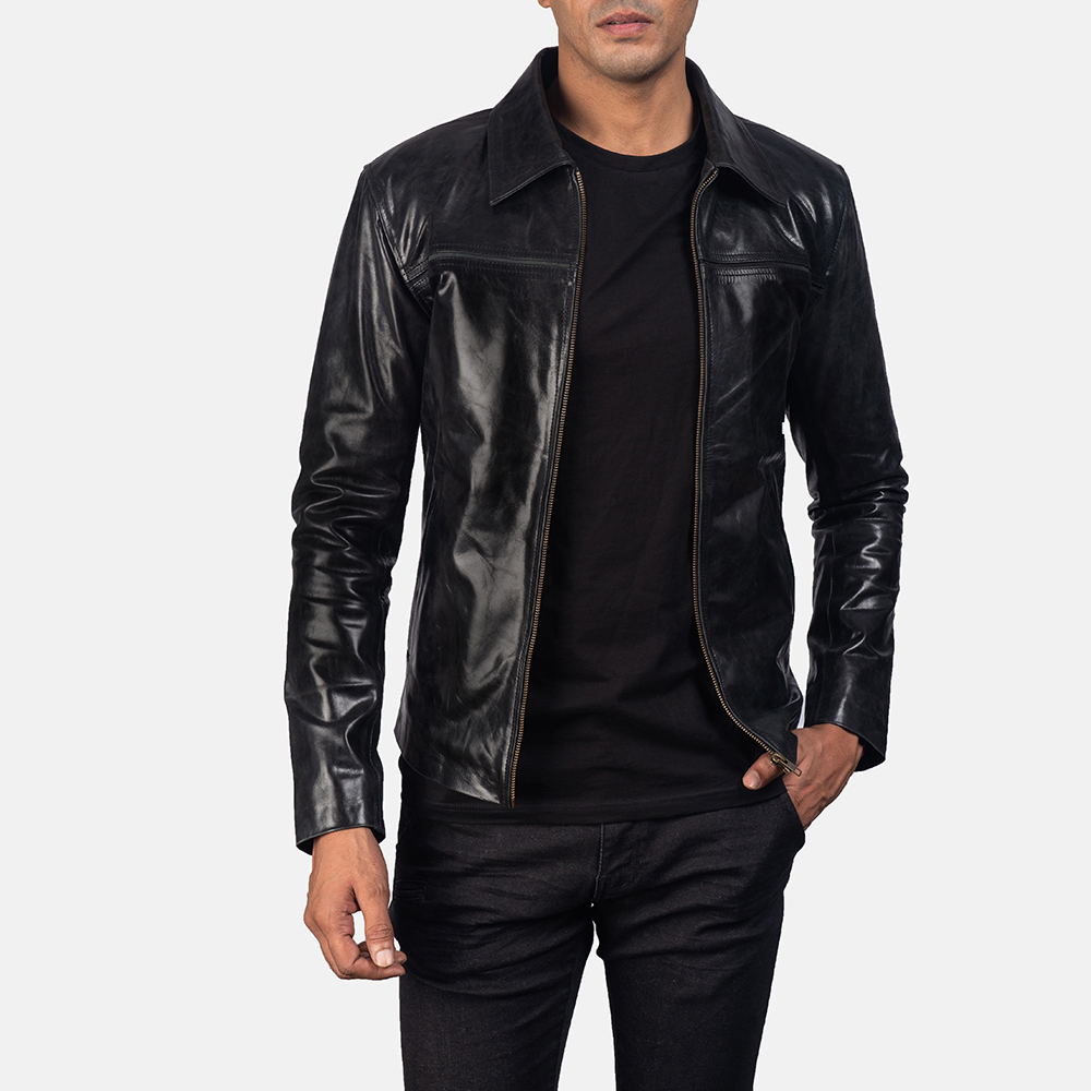 Mystical Black Men’s Leather Jacket
